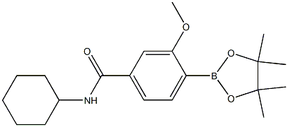 N-Cyclohexyl-3-methoxy-4-(tetramethyl-1,3,2-dioxaborolan-2-yl)benzamide 구조식 이미지