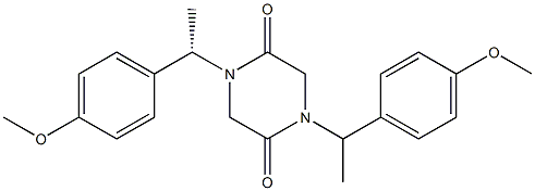 1,4-Bis[(1S)-1-(4-methoxyphenyl)ethyl]-2,5-piperazinedione Structure
