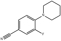 3-Fluoro-4-(piperidin-1-yl)benzonitrile Structure
