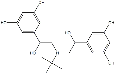 5,5'-((tert-butylazanediyl)bis(1-hydroxyethane-2,1-diyl))bis(benzene- 1,3-diol) Structure