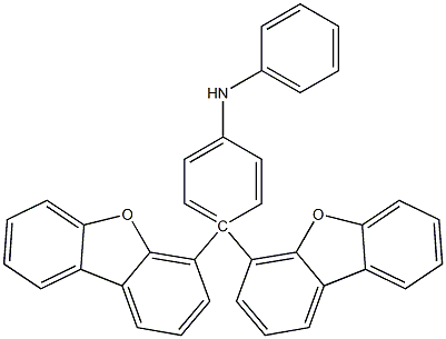 4,4-bis(4-dibenzofuranyl)diphenylamine 구조식 이미지