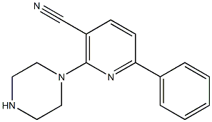 6-Phenyl-2-(piperazin-1-yl)nicotinonitrile 구조식 이미지