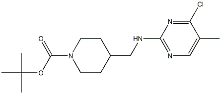 tert-Butyl 4-(((4-chloro-5-methylpyrimidin-2-yl)amino)methyl)piperidine-1-carboxylate Structure