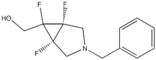 ((1R,5S,6s)-3-benzyl-1,5,6-trifluoro-3-azabicyclo[3.1.0]hexan-6-yl)methanol 구조식 이미지
