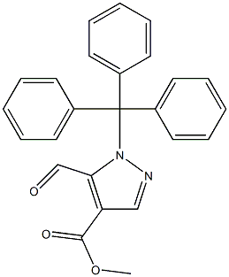 methyl 5-formyl-1-trityl-1H-pyrazole-4-carboxylate 구조식 이미지