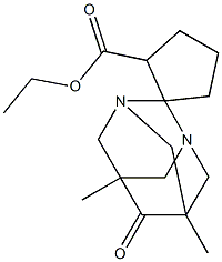 ETHYL 5',7'-DIMETHYL-6'-OXO-1',3'-DIAZASPIRO[CYCLOPENTANE-1,2'-TRICYCLO[3.3.1.1(3,7)]DECANE]-2-CARBOXYLATE Structure