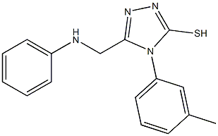 5-(ANILINOMETHYL)-4-(3-METHYLPHENYL)-4H-1,2,4-TRIAZOLE-3-THIOL 구조식 이미지