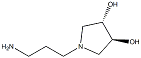 (3S,4S)-1-(3-AMINO-PROPYL)-PYRROLIDINE-3,4-DIOL 구조식 이미지