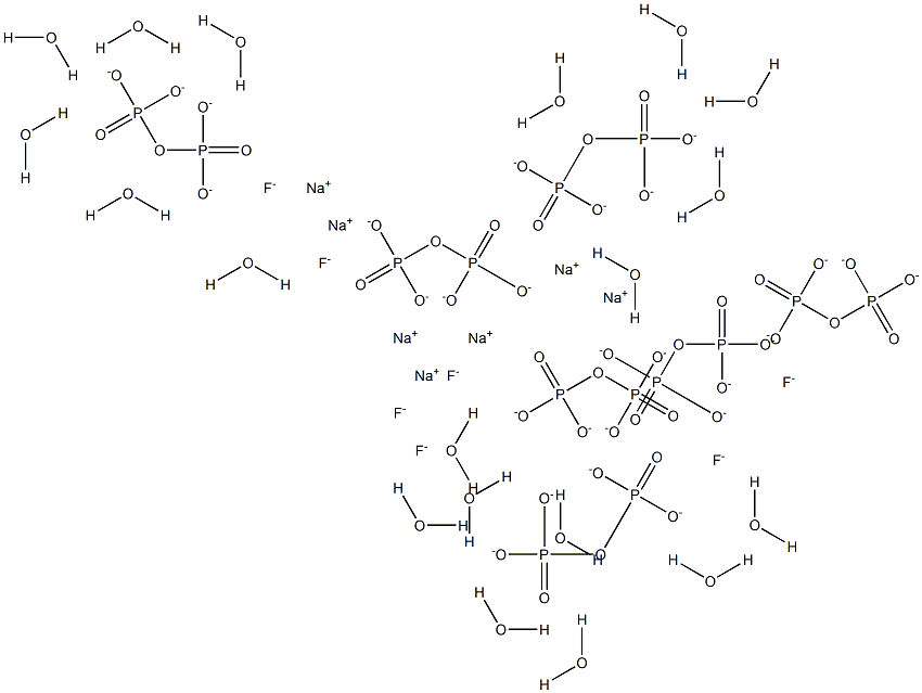 Heptasodium fluoride diphosphate nonadecahydrate Structure