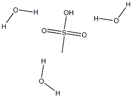 Methanesulfonic acid trihydrate 구조식 이미지