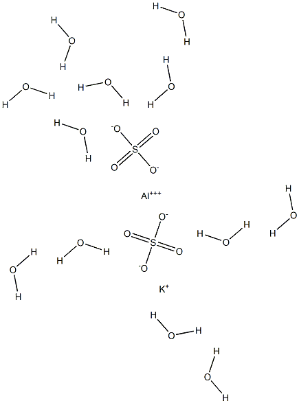 Potassium aluminum sulfate dodecahydrate Structure