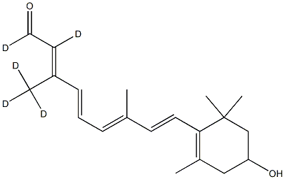 all-trans 3-Hydroxyretinal-D5 구조식 이미지