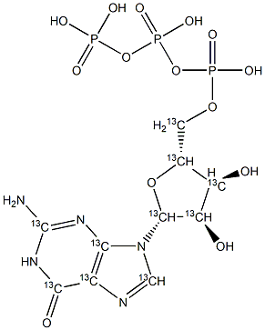 Guanosine 5'-Triphosphate-13C10 구조식 이미지