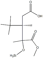 (3R)-tert-butyldimethylsiloxy glutaric acid monomethyl ester Structure