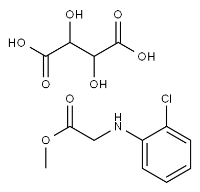 O-chlorophenyl glycine methyl ester tartrate Structure