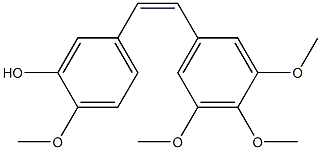 (Z)-3,4,5,4',-tetramethoxy-3'-hydroxystilbene Structure