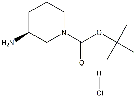 (S)-3-amino-1-Boc-piperidine hydrochloride 구조식 이미지