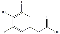 3,5-diiodo-p-hydroxyphenylacetic acid Structure