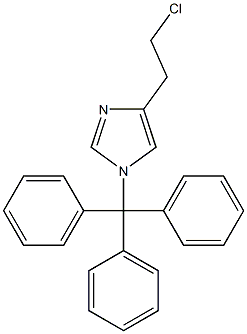 4-(2-chloroethyl)-1-trityl imidazole 구조식 이미지