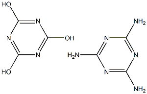 Melamine cyanuric acid 구조식 이미지