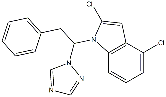 1-(2,4-dichloro-indolylphenethyl)-1H-1,2,4-triazole Structure