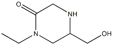 1-ETHYL-5-(HYDROXYMETHYL)PIPERAZIN-2-ONE Structure