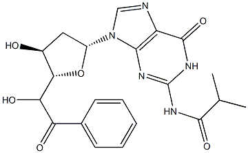 N2-Isobutyryl-5'-benzoyl-2'-deoxyguanosine 구조식 이미지