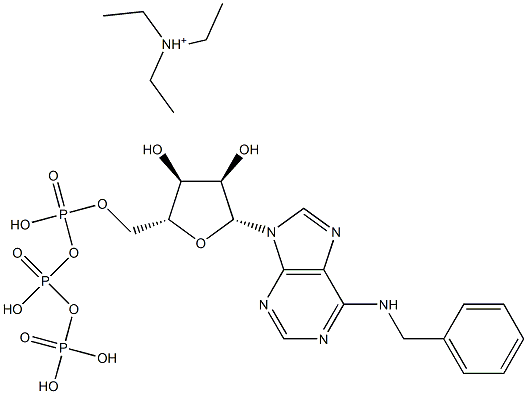 N6-Benzyl-D-adenosinetriphosphatetriethylammoniumsalt Structure