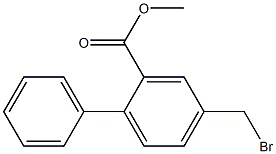 4-bromomethylbiphenyl-2-formic acid methyl ester 구조식 이미지