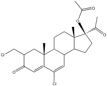 6-Chloro-1-chloromethyl-3,20-dioxopergna-4,6-dien-17-yl acetate Structure