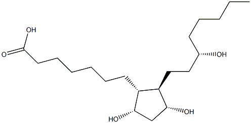 7-[(1R,2R,3R,5S)-3,5-dihydroxy-2-[(3S)-3-hydroxyoctyl]cyclopentyl]heptanoic acid 구조식 이미지