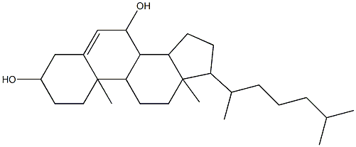 10,13-dimethyl-17-(6-methylheptan-2-yl)-2,3,4,7,8,9,11,12,14,15,16,17-dodecahydro-1H-cyclopenta[a]phenanthrene-3,7-diol Structure