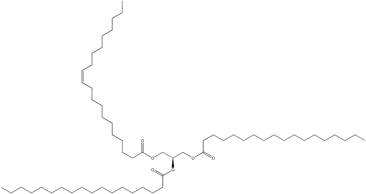 1,2-dioctadecanoyl-3-(11Z-eicosenoyl)-sn-glycerol Structure