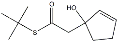 S-(tert-Butyl) (1-hydroxy-2-cyclopenten-1-yl)ethanethioate 구조식 이미지