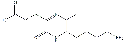 6-(4-aminobutyl)-3-carboxyethyl-5-methyl-2(1H)-pyrazinone Structure