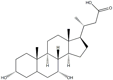 23-norchenodeoxycholic acid 구조식 이미지