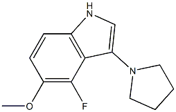 1-(4-fluoro-5-methoxyindol-3-yl)pyrrolidine 구조식 이미지