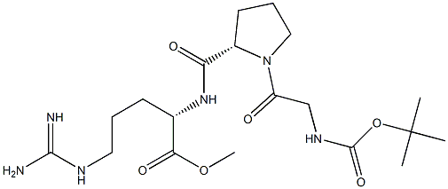 tert-butyloxycarbonyl-glycyl-prolyl-arginine methyl ester Structure