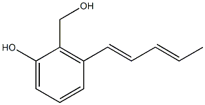 1-hydroxy-2-hydroxymethyl-3-pent-1,3-dienylbenzene 구조식 이미지