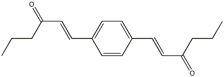 1,4-bis(3-oxo-1-hexenyl)benzene Structure
