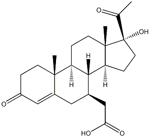 7 beta-carboxymethyl-17-hydroxyprogesterone Structure