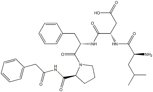 phenylacetyl-leucyl-aspartyl-phenylalanyl-prolineamide 구조식 이미지