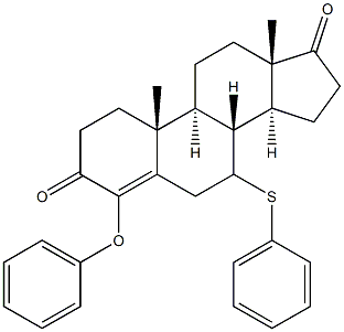 4-phenoxy-7-phenylthio-4-androstene-3,17-dione 구조식 이미지