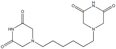 4,4'-(hexane-1,6-diyl)bis(piperazine-2,6-dione) Structure