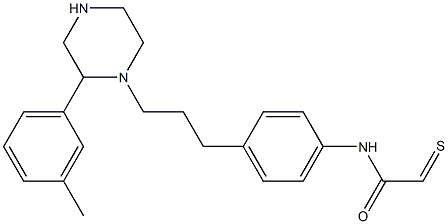 1-((3-methylphenyl)piperazin-1-yl)-3-(thio(4-acetamido)phenyl)propane Structure