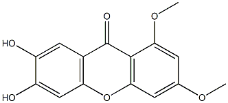 6,7-dihydroxy-1,3-dimethoxyxanthone 구조식 이미지