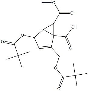 6-methoxycarbonyl-4-pivaloyloxy-2-(pivaloyloxymethyl)bicyclo(3.1.0)hex-2-ene-1-carboxylic acid 구조식 이미지