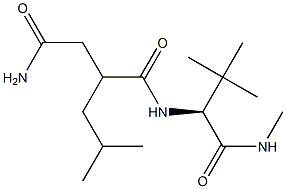 N2-(2-(carbamoylmethyl)-4-methylvaleryl)-N1,3-dimethylvalinamide 구조식 이미지