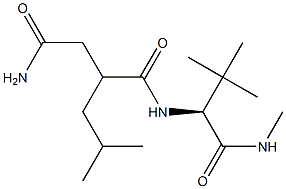 N2-(2-(carbamoylmethyl)-4-methylvaleryl)-N1,3-dimethylvalinamide Structure