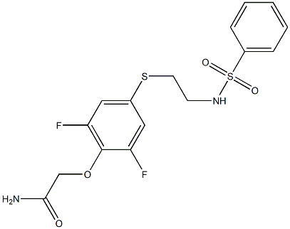 4-(2-(phenylsulfonylamino)ethylthio)-2,6-difluorophenoxyacetamide 구조식 이미지